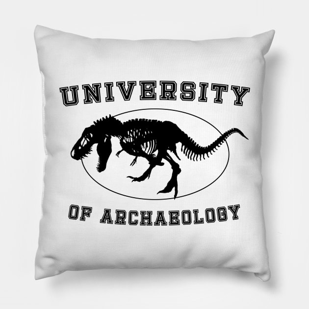 University of Archaeology - Tyrannosaurus Rex Dinosaur Fossil Pillow by CottonGarb