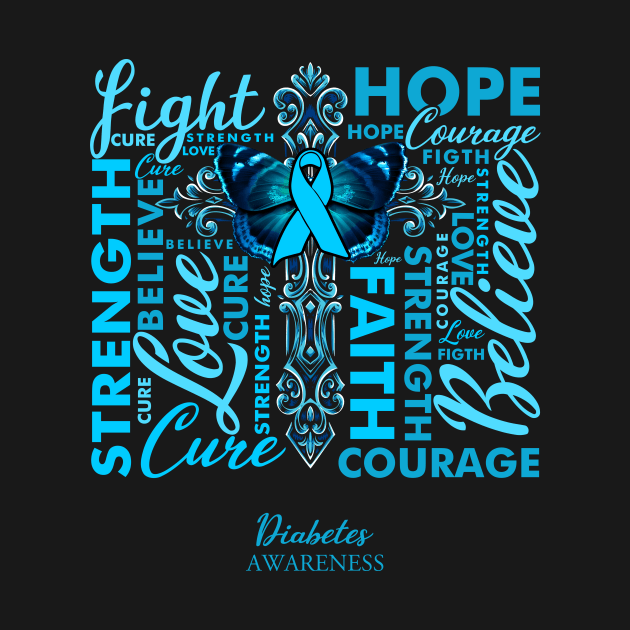 Fight Hope Cure Diabetes Awareness Gift by AKIFOJWsk