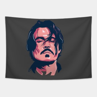 Johnny Depp Simple Art Tapestry