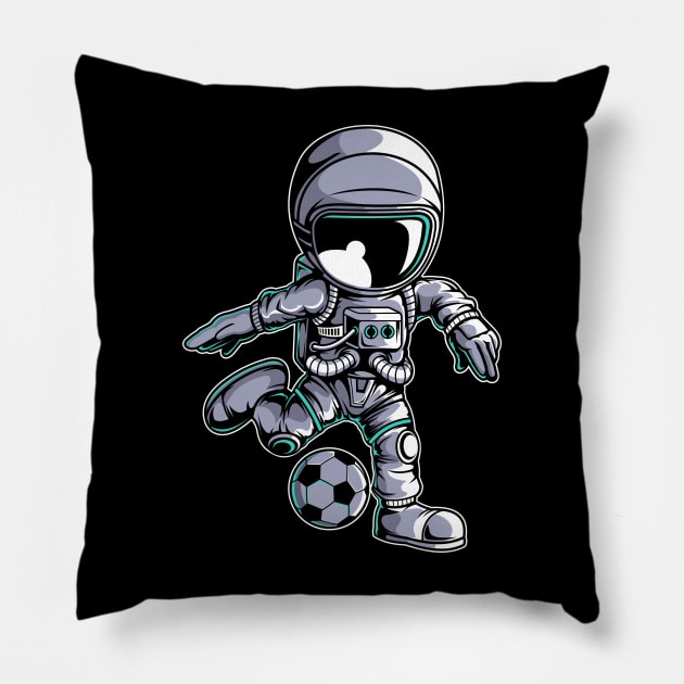 Astronaut Soccer Player Pillow by ArtisticParadigms