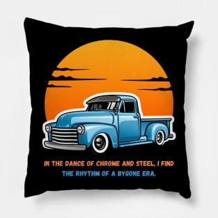 In the dance of chrome and steel, I find the rhythm of a bygone era. Pillow