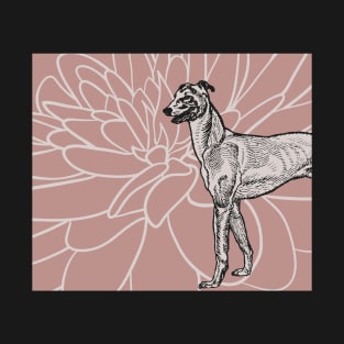 Boho Greyhound and Flower T-Shirt