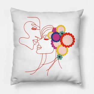 Valentine romantic couples love colorful design for the 14th of february Pillow