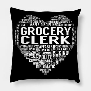 Grocery Clerk Heart Pillow