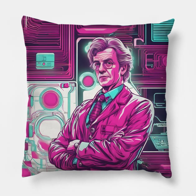 retro circuit doctor Pillow by Chantel Fourie