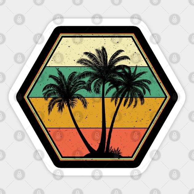 Tropical Coconut Palm Tree Sticker