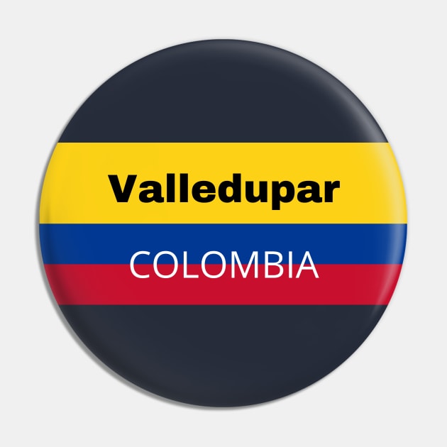 Valledupar City in Colombian Flag Pin by aybe7elf