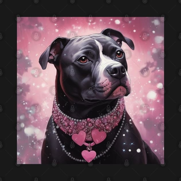 Staffy Love Portrait by Enchanted Reverie