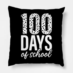 100 Days of School Teacher Student Kids Dalmatian Dog Lover Pillow