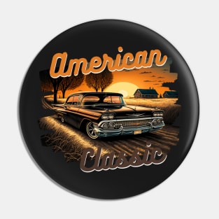 American Classic Car Inspired by the Chevy Impala Pin