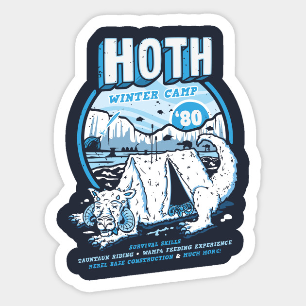 Hoth Winter Camp Star Wars Sticker Teepublic Uk