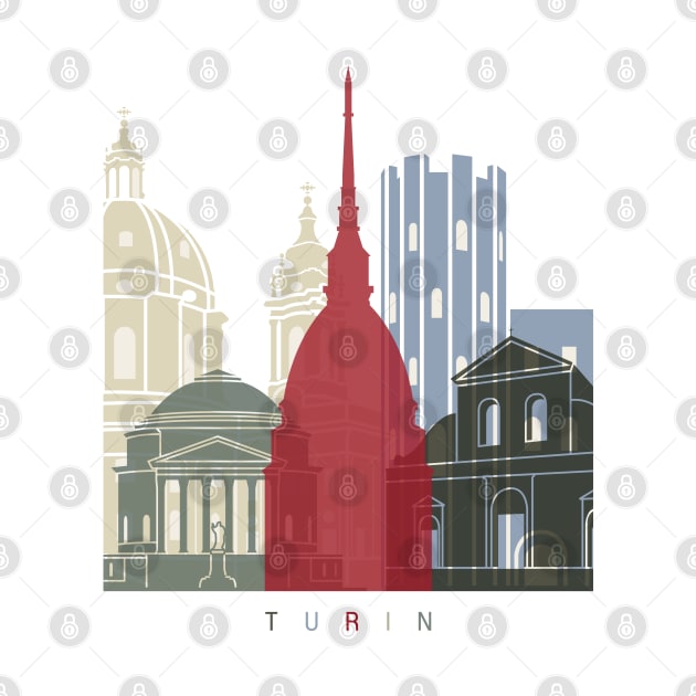 Turin skyline poster by PaulrommerArt