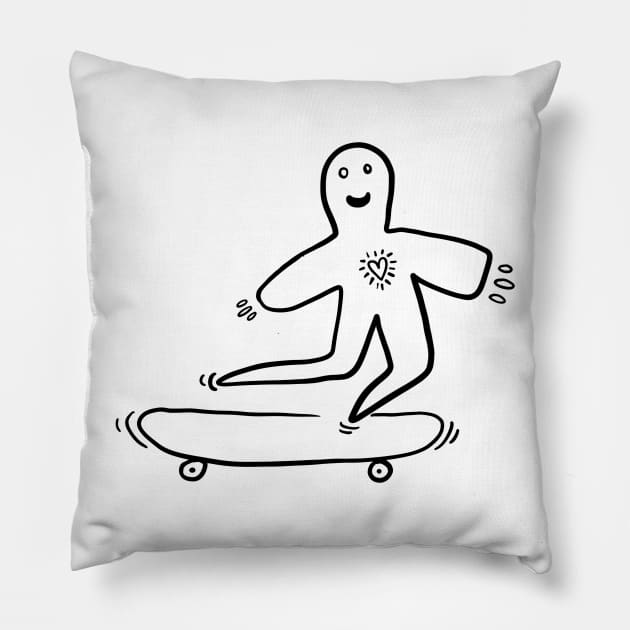 skater Pillow by Angel Rivas