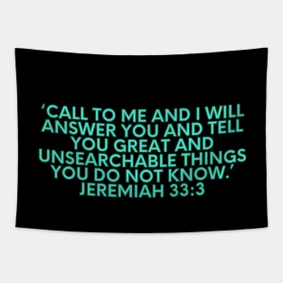 Bible Verse Jeremiah 33:3 Tapestry