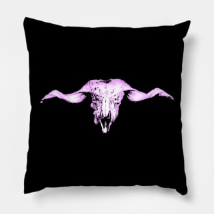 Aries Skull Purple Pillow