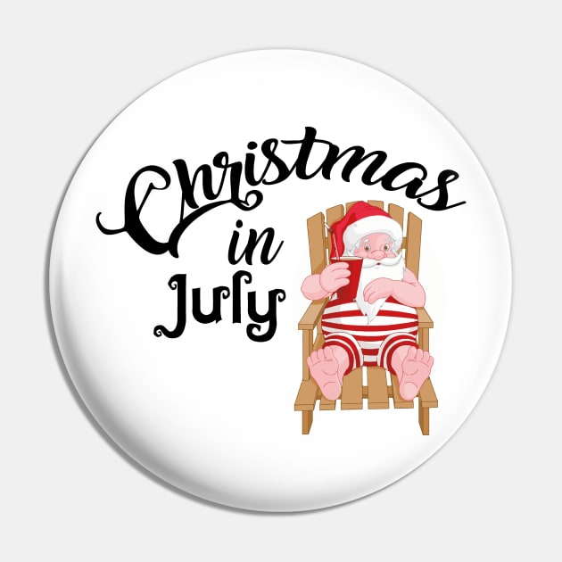 Summer Christmas Santa Funny Gift Pin by macshoptee