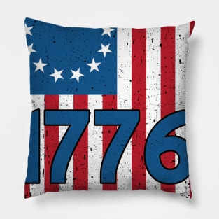 1776 Betsy Ross 4th Of July American Flag Pillow