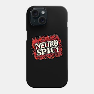 Flaming Hot Neuro Spicy Linocut Design Phone Case