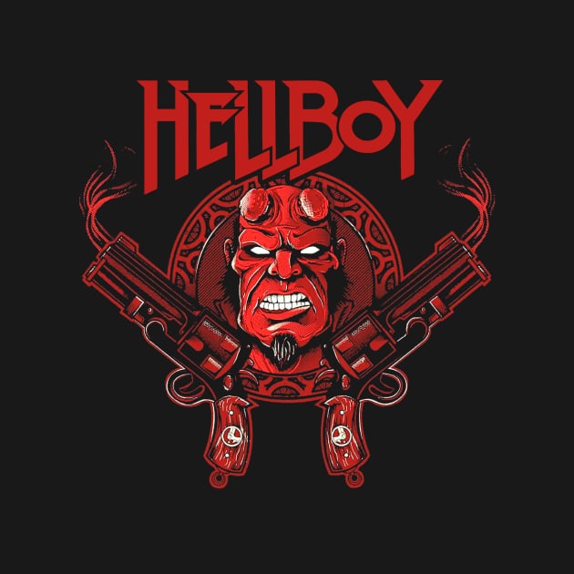 Hellboy Crest (Black Print) by Nerdology