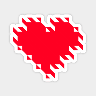 Red heart stripes Magnet