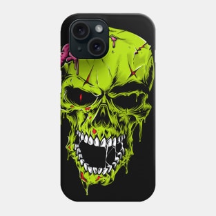 Biting Zombie Head Phone Case