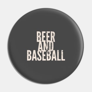 Beer And Baseball Pin