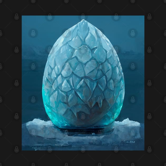 ice dragon egg by hichamArt