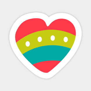 Multi-colored heart Magnet