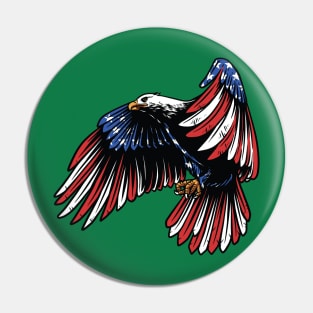 American eagle flag Pin