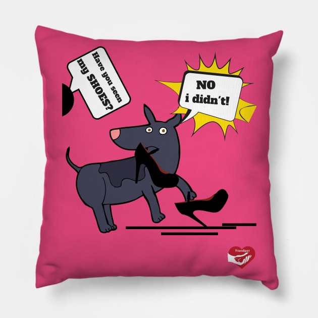 Silly Dog Pillow by Friendipets