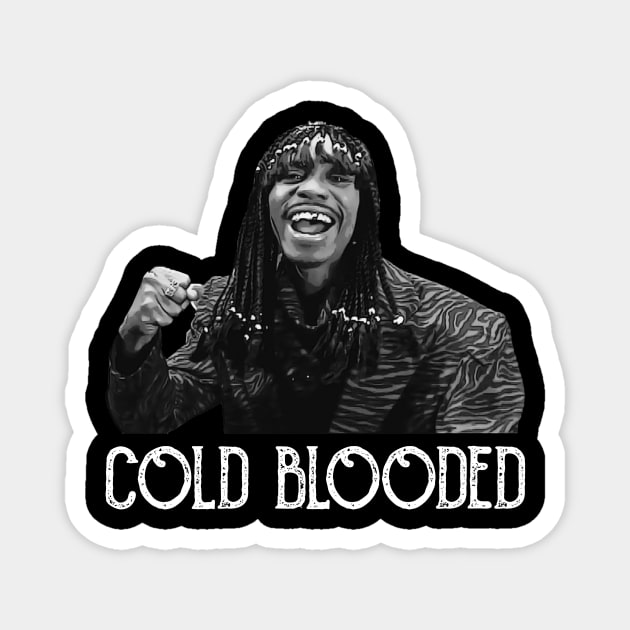 White Stencil Cold Blooded Magnet by MontaStores