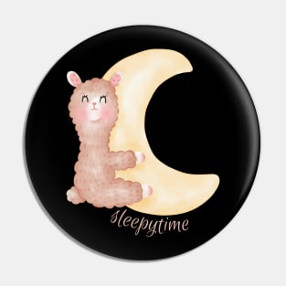 Cute and Smart Cookie Sweet little llama sleeping on a moon cute baby outfit Pin