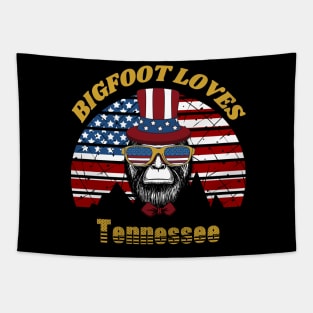 Bigfoot loves America and Tennessee Tapestry