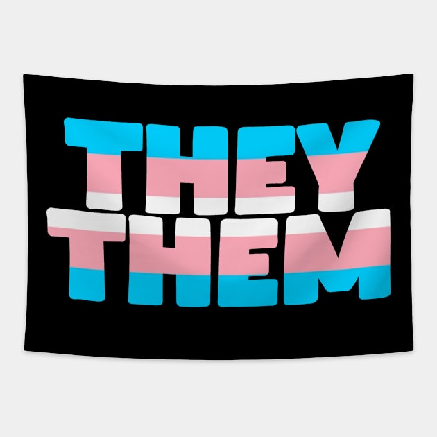 Trans Flag They/Them Tapestry by sqbfructosebat