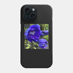 Blue Delphinium in the Rain Phone Case