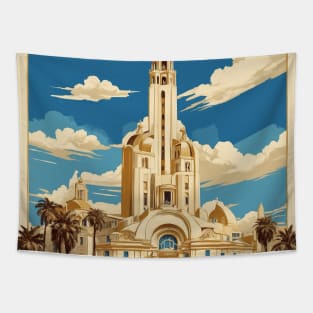 Rosario Argentina Vintage Tourism Poster Tapestry