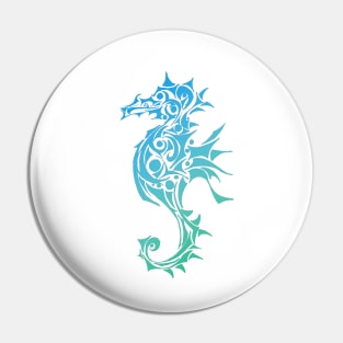 Turquoise Seahorse Tattoo Pin