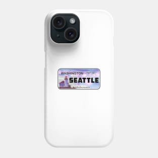 Seattle Washington License Plate Lighthouses Phone Case