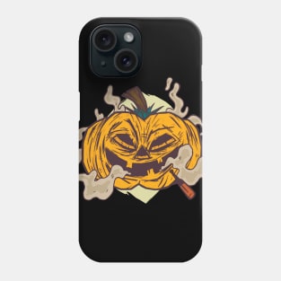 Pumpkin smokes a cigarette Phone Case