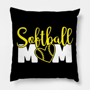 Softball Mom - Heart Pillow