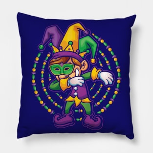 Mardi Gras Dabbing Boys Kids Gift Funny Pillow