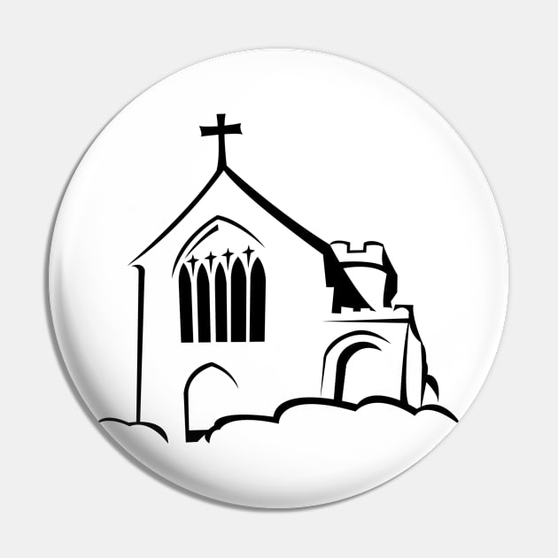 church cloud Pin by FromBerlinGift