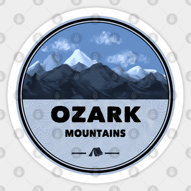 Ozark Mountains Camping - Ozarks - Sticker
