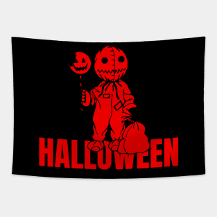 Halloween kids red Tapestry