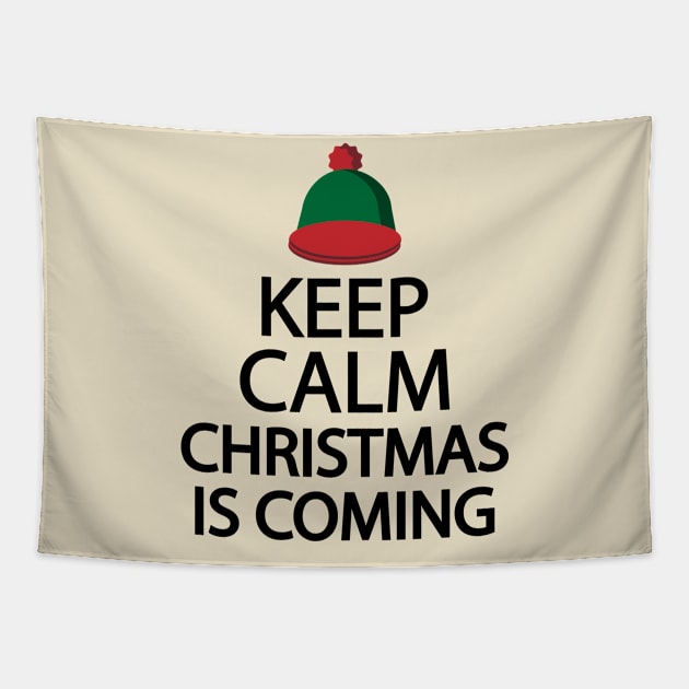 Keep calm Christmas is coming Tapestry by D1FF3R3NT