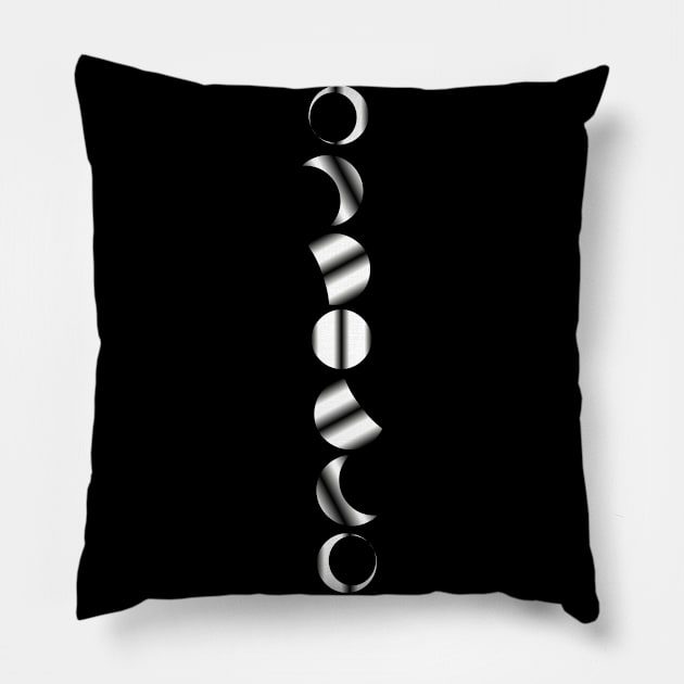 METAL MOON PHASES Pillow by RENAN1989