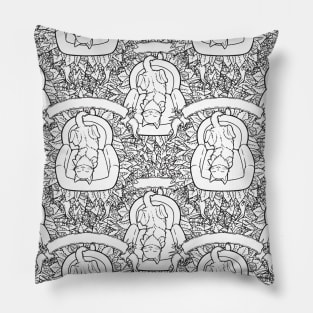 Cute Couch Potato Cat Pattern Pillow