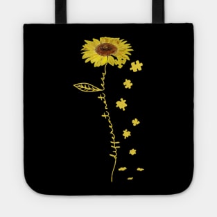 Different not less sunflower autism awareness Tote