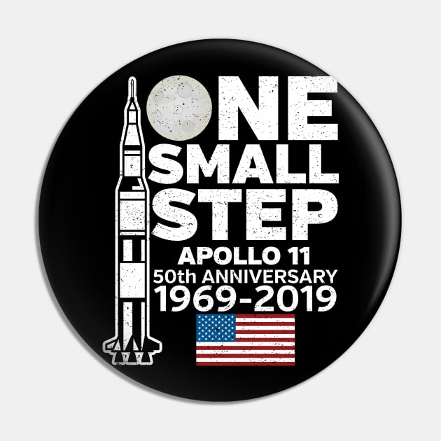 Apollo 11 One Small Step Moon Landing Pin by RadStar