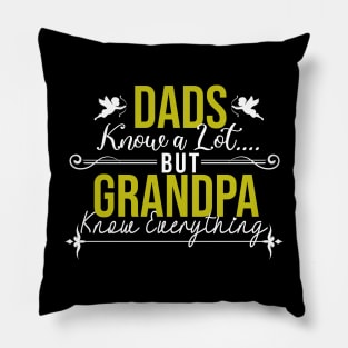 Dads Know a lot but Grandpa Know Everything Pillow